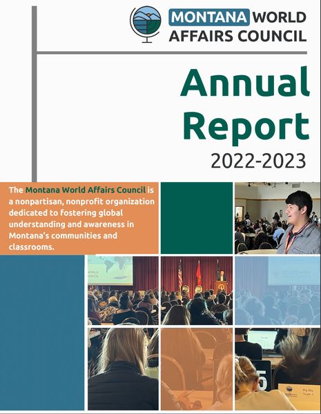Annual report cover.
